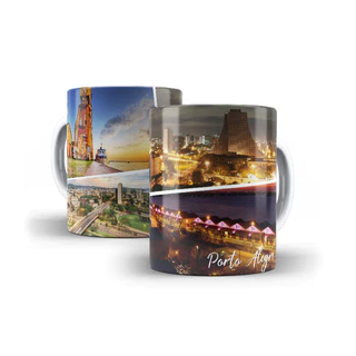 Caneca Porcelana Cidade Porto Alegre Rio Grande do Sul
