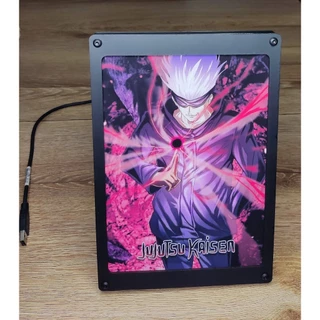 Quadro Jujutsu Kaisen Gojo Led Dinâmico Luminoso Luminária
