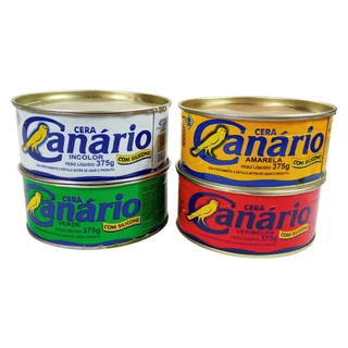 Cera Pasta 375grs Com Silicone Amarela Vermelha Incolor Verde - Canario