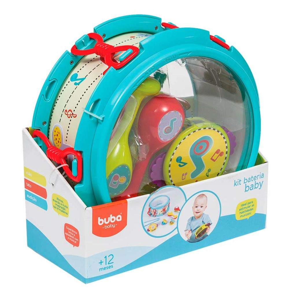 Brinquedo kit Bateria Baby - Buba | Shopee Brasil