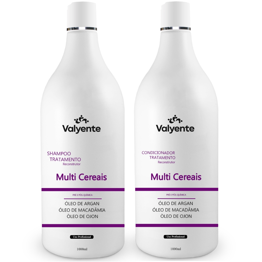Kit Multi-Cereais Pré e Pós Química 1L - Shampoo e Condicionador