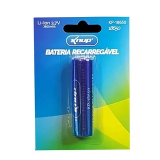 Bateria 18650 OriginalRecarregável para Lanterna Tática
3.7V 3800mah Knup KP-18650