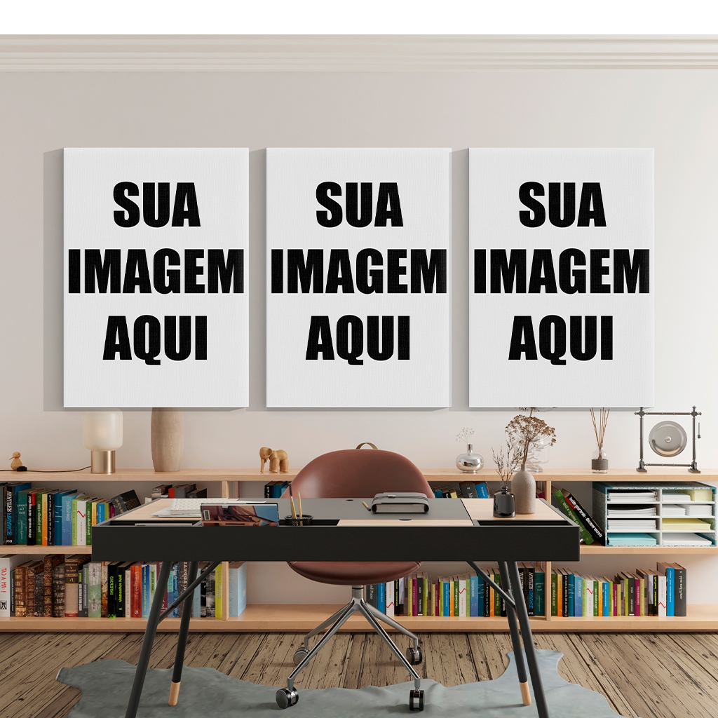 Kit 3 Placas Decorativas MDF Grande Personalizadas Com a Sua Imagem Quadro Decoração Parede