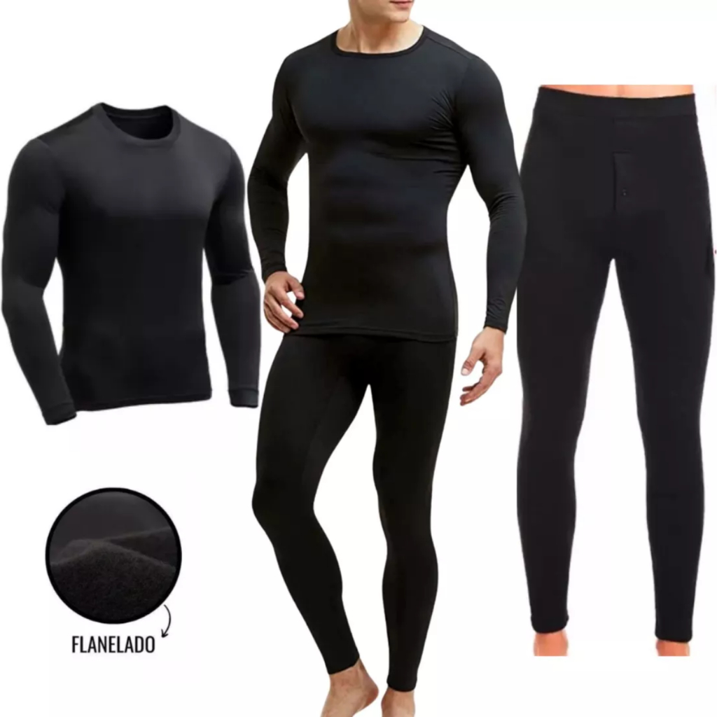 Conjunto Térmico Para Frio Intenso Calça + Blusa Flanelada