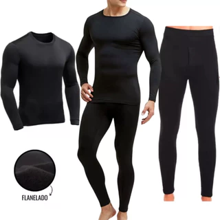Conjunto Térmico Para Frio Intenso Calça + Blusa Flanelada