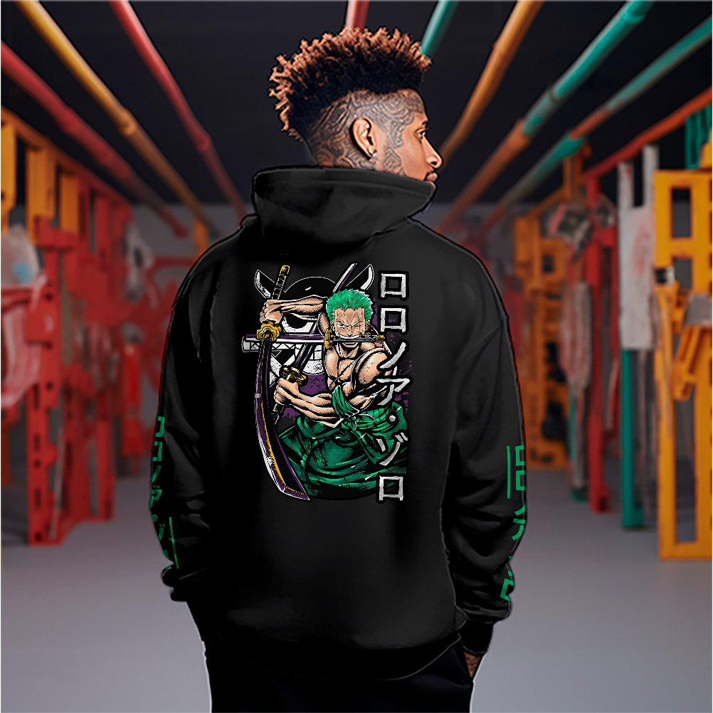 Moletom Blusa Roronoa Zoro Anime Piece Personagem Mangá REF 1868