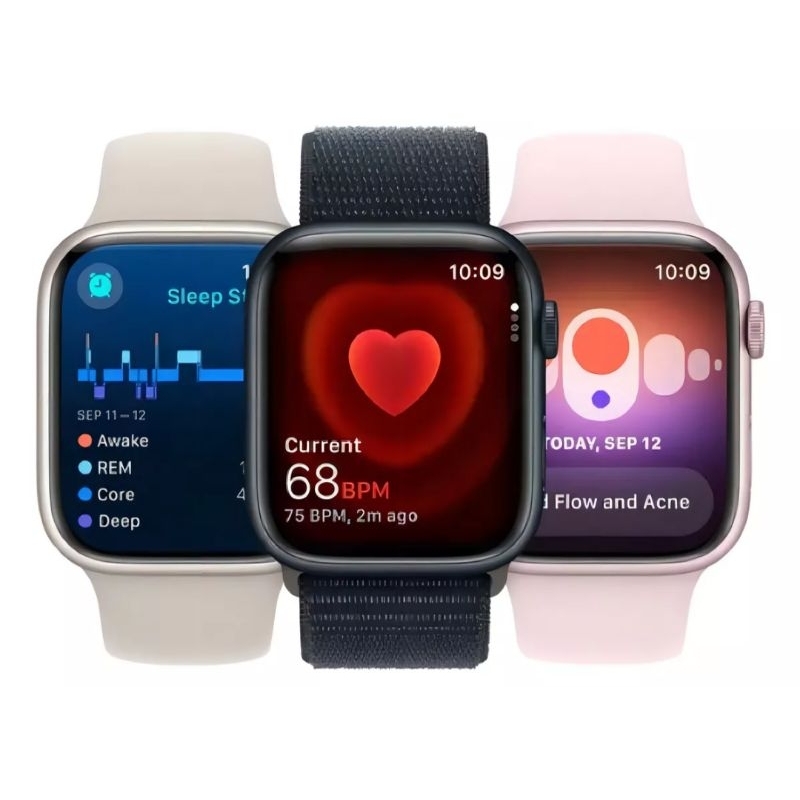 Apple Watch Series 9 GPS • Caixa de alumínio – 41mm / 45mm LACRADO