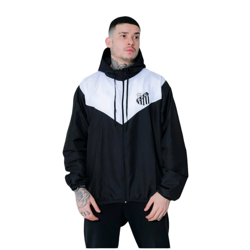 Corta Vento Santos Refletiva Jaqueta Masculina Time Cores