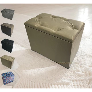 PUFF BAU TECIDO SUEDE ORGANIZADOR PORTA OBJETOS DECORATIVO QUALIDADE CASA ELEGANT - PROMOÇÃO PUF BAU