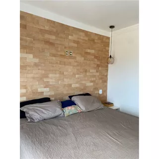 Tijolinho Adesivo 3D para Revestimento de Paredes Cor Sahara - Kit Com 52 Tijolinhos Tipo Bricks Autocolantes