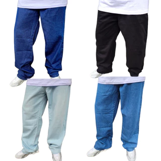 Kit 2 Calça Jeans Balão Boca Larga Folgada Skatista Masculino
