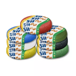 Fio Cabo Flexível Antichama 10mm 100 Metros 750v Cores Sil