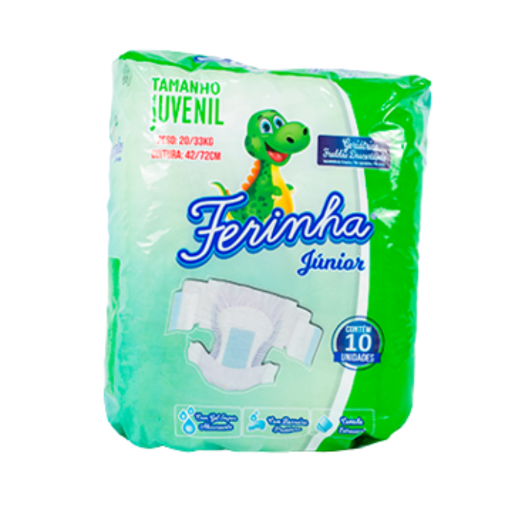 Fralda Juvenil Adolescentes Ferinha Júnior com 10 unidades