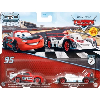Pack 02 Miniaturas - 1:55 - Relâmpago McQueen GRC e Shu Todoroki - Filme Carros - Disney Pixar - HTX12 LEON