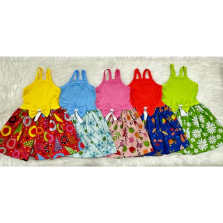 Kit com 5 Vestidos de Alça Verão Infantil de Menina
