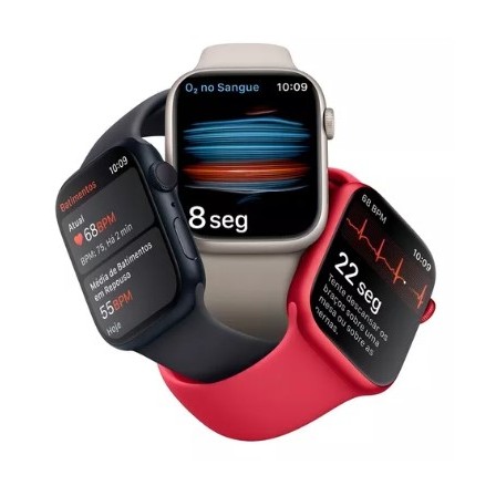 Apple Watch Series 8 GPS 41mm/45mm Caixa e Pulseira Esportiva LACRADO