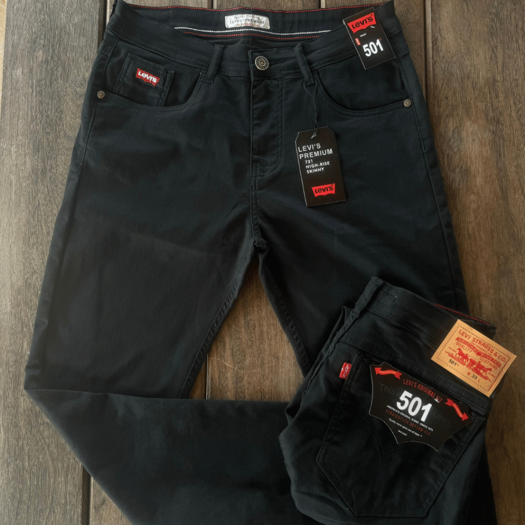 Calça Jeans Levis Preto Masculina Premium