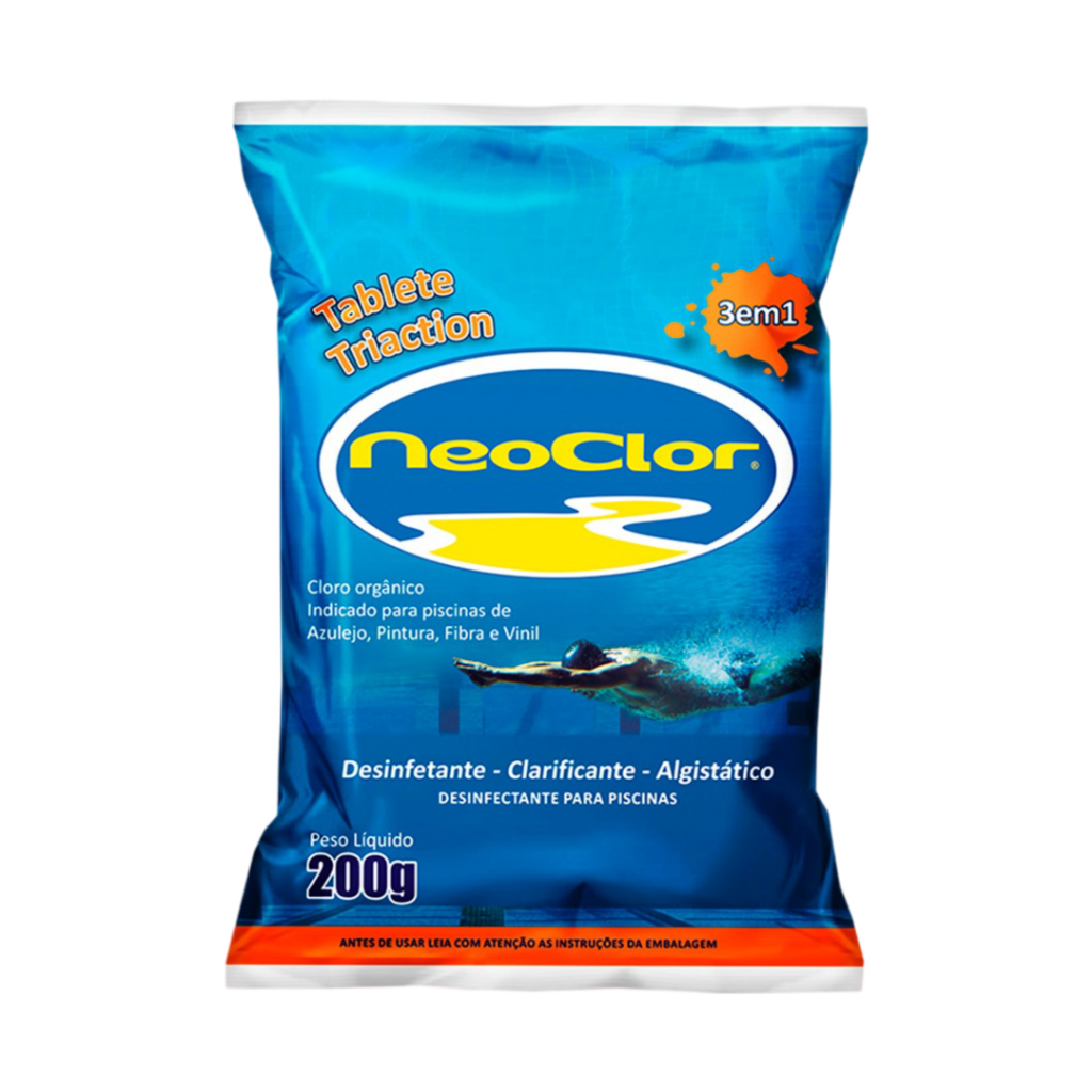 Kit 10 Pastilhas Cloro NEOCLOR 3 em 1 200g Tratamento Piscinas | Shopee ...
