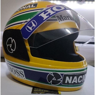 Capacete Four apenas Adesivado SENNA similar ao original viseira Cristal