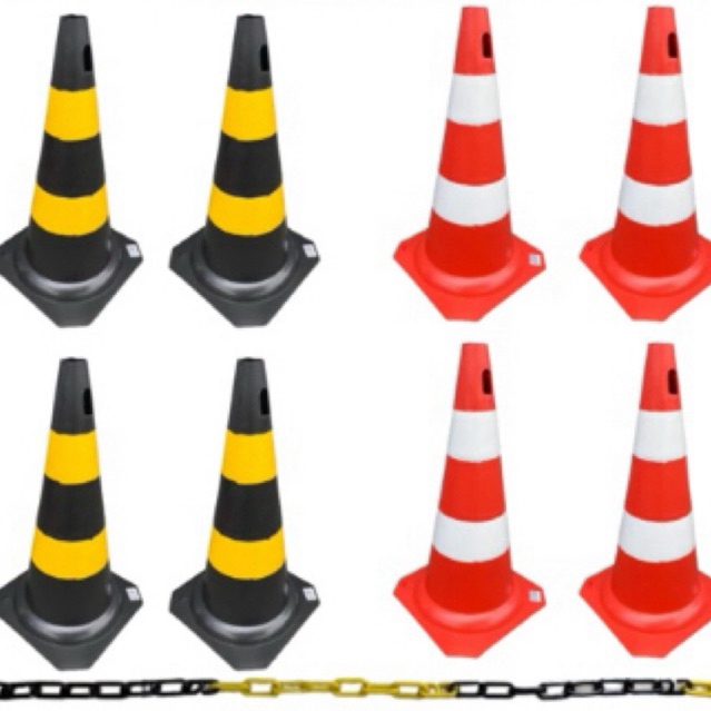 Kit 2 Cones 50cm P/ sinalização - Plasconex