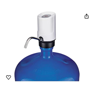 Bomba Elétrica Plus para Galão de Água, recarregável USB, Branca, BMB0679, Euro Home