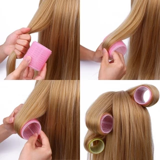 Kit 10 Bobs Cabelo Velcro Modeladores + 10 Prendedores,DIY Styling Tools tamanho unico 6,2x2,5cm
