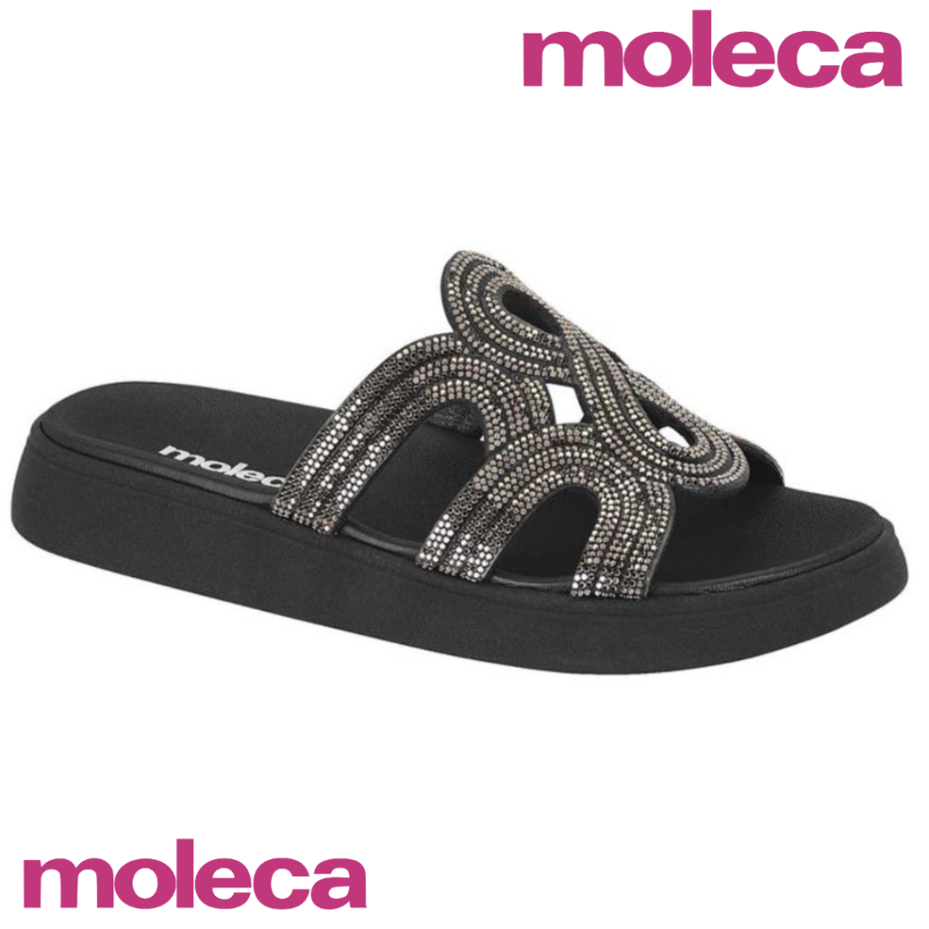 Sandália Feminina Moleca Papete Flatform Lançamento 2024 | Shopee Brasil