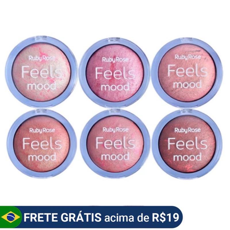 Blush Ruby Rose Iluminador Baked/Feels Mood - Envio Imediato