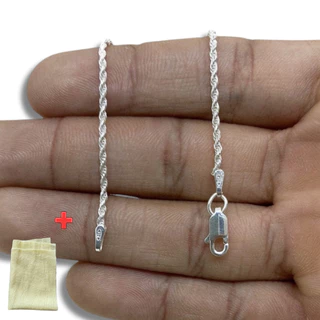 Pulseira cordão baiano Prata 925 legitima maciça torcida