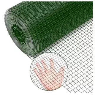 Tela Soldada Revestida De Pvc Verde - 5,00m X 1,00m