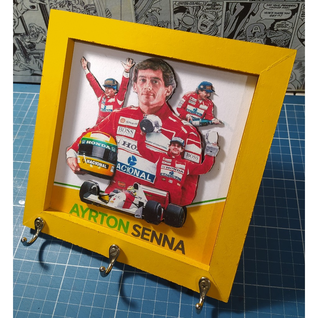 Porta Chaves 3D Ayrton Senna