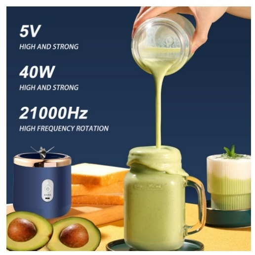 Imagem do produto 400ML Espremedor Elétrico Mini Liquidificador Portátil 6 Lâminas De Suco De Alimentos Misturador 6