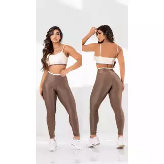 roupa de academia conjunto legging feminino fitness canelado de compressão aveludado cintura alta