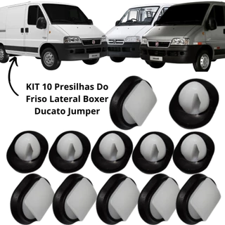 10 Presilhas Do Friso Lateral Van Boxer Ducato Jumper