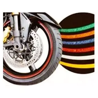 Friso Adesivo Curvo Refletivo Roda Fita Moto Carro 5mm, 7mm, 10mm