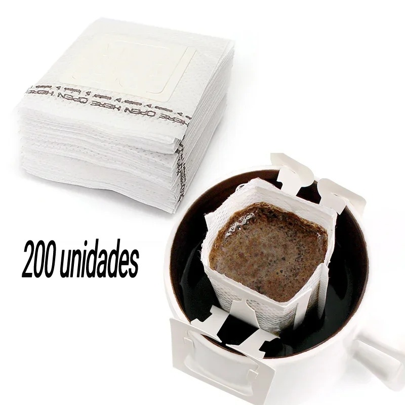 Mini filtro descartavel de papel drip coffe 200 pcs | Shopee Brasil