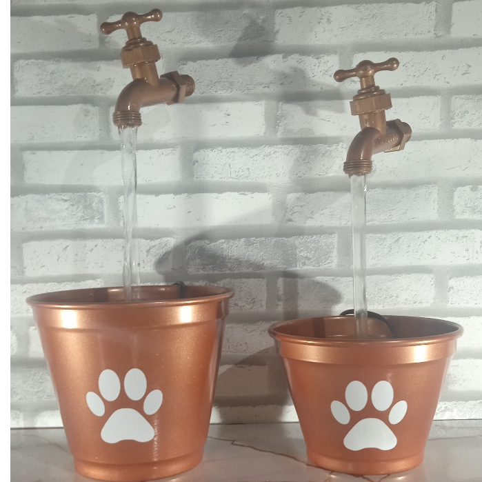 bebedouro para gatos de alumínio torneira mágica fonte para gatos torneira flutuante