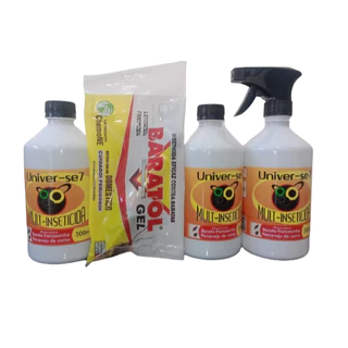3 Mata Baratas Francesinha 500ml com borrifador + Gel Mata Baratas Francesinha 10g
