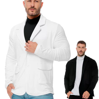 Blazer Masculino Slim Fit de Moletom com Elastano Moderno Esporte Fino
