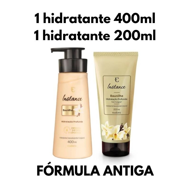 Hidratante Baunilha FÓRMULA ANTIGA Instance Eudora 400/200ml/350ml ...