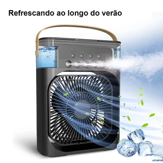 Refrigerador De Ar Ventilador Umidificador Portátil Com Led Reservatório De Água Led PROMOÇÃO