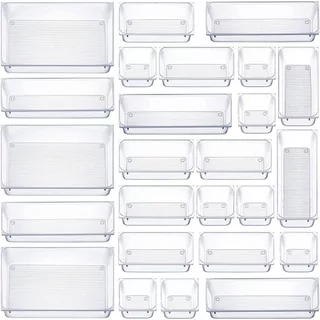 Kit 25/16 Organizador Multiuso Modular Gavetas Acrílico Cristal