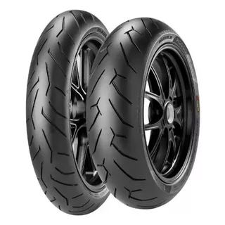 Kit com 2 Pneus Pirelli 150/60 R17 + 110/70 R17 Diablo Rosso 2