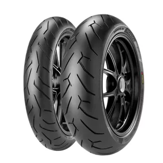 Kit com 02 Pneus Pirelli 180/55ZR17M/CTL 73W + 120/70R17 58W Diablo Rosso 2
