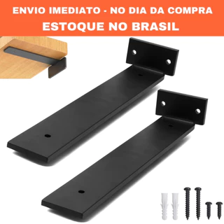 Mão Francesa 15cm Cantoneira Invisível Suporte Invertida Aço Cantoneira RIO DESIGN99