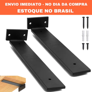 Mão Francesa 30cm Cantoneira Invisível Suporte Invertida Aço Cantoneira RIO DESIGN99