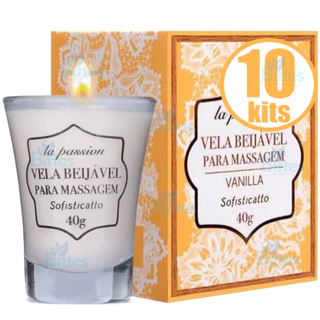 10 VELA BEIJÁVEL VANILLA SOFISTICATTO COSMÉTICOS PARA MASSAGEM