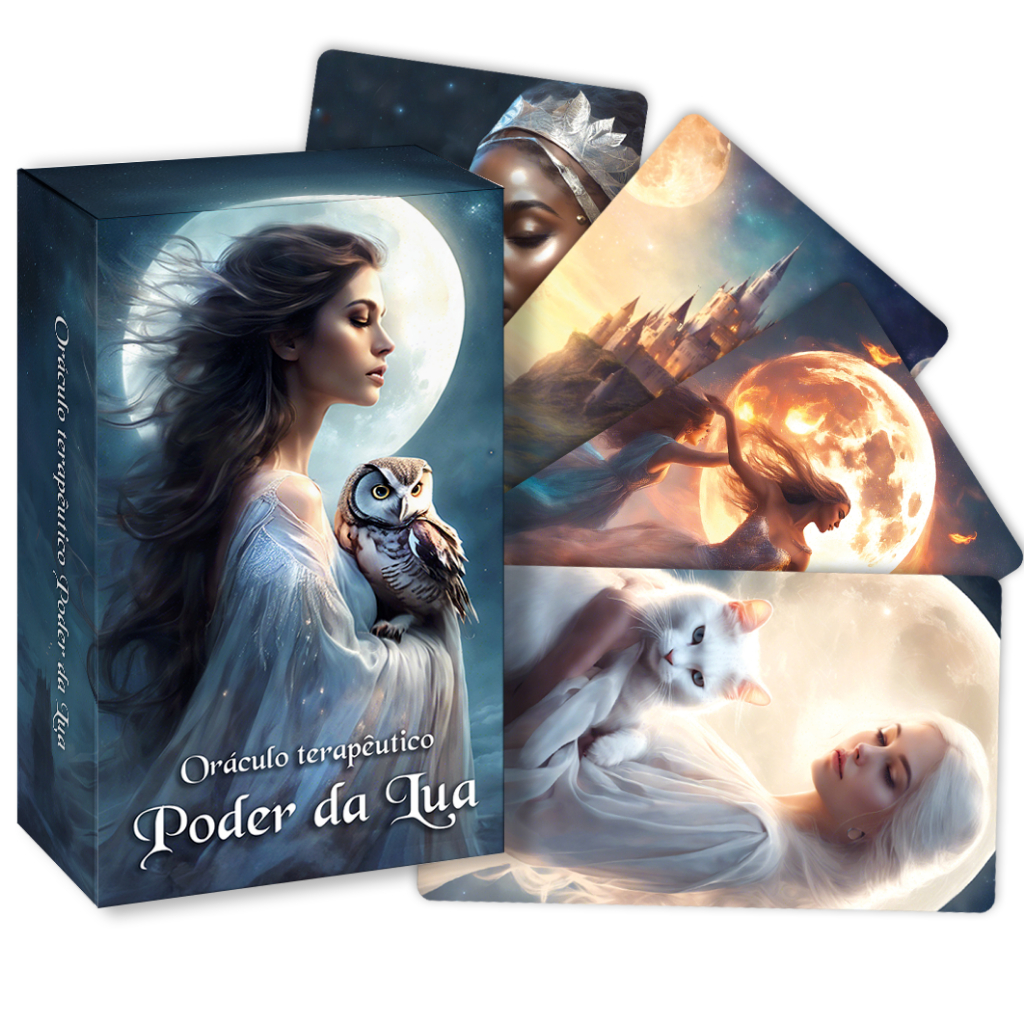Tarot Oráculo da Lua Terapêutico Poder da Lua, 40 Cartas, ed. Português