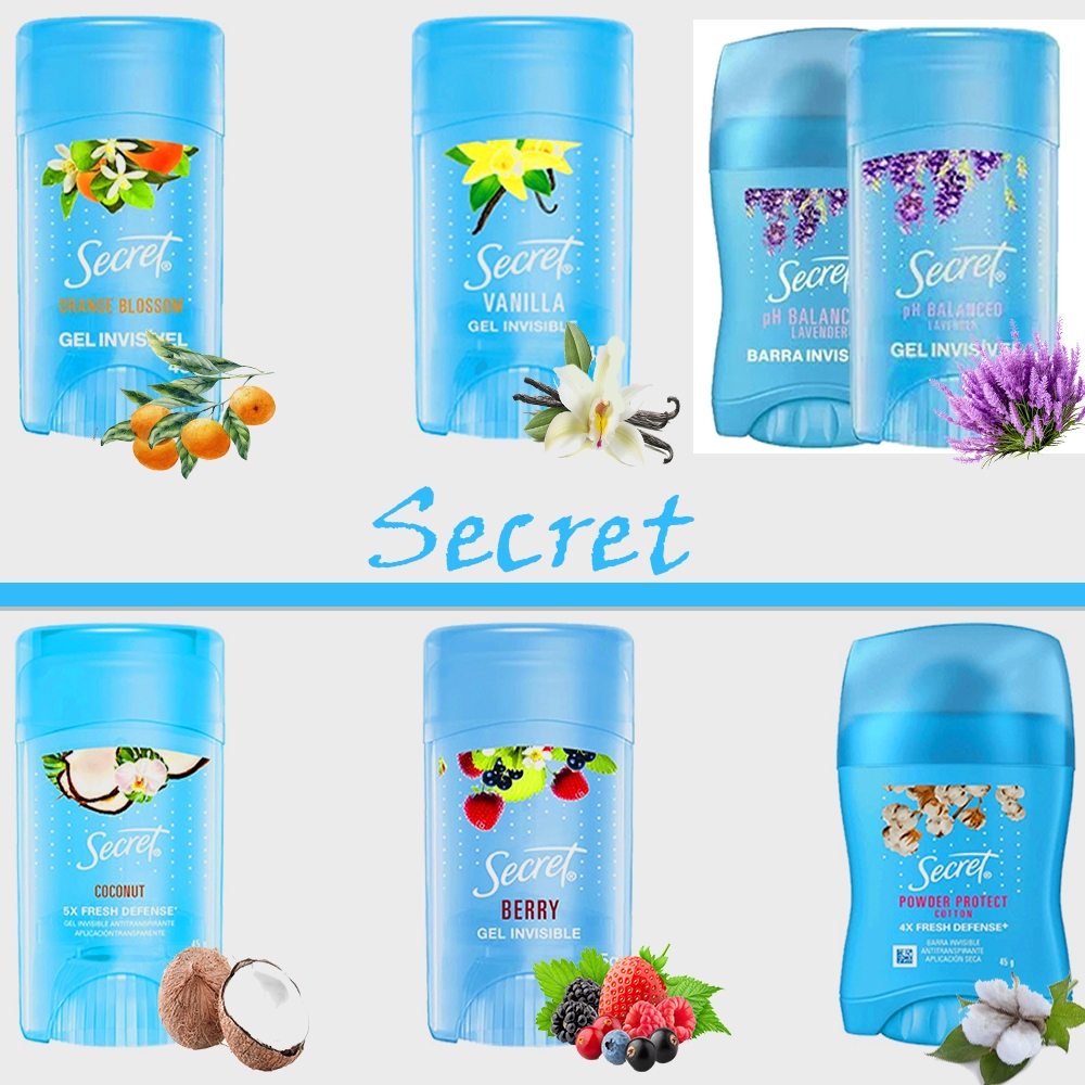 Antitranspirantes Desodorantes Stick Gel ou Barra Secret - Escolha o ...