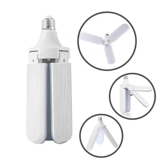 Lâmpada Led 45w Pétalas Dobrável Ajustável Forte Decoração Luminaria Fan Blade